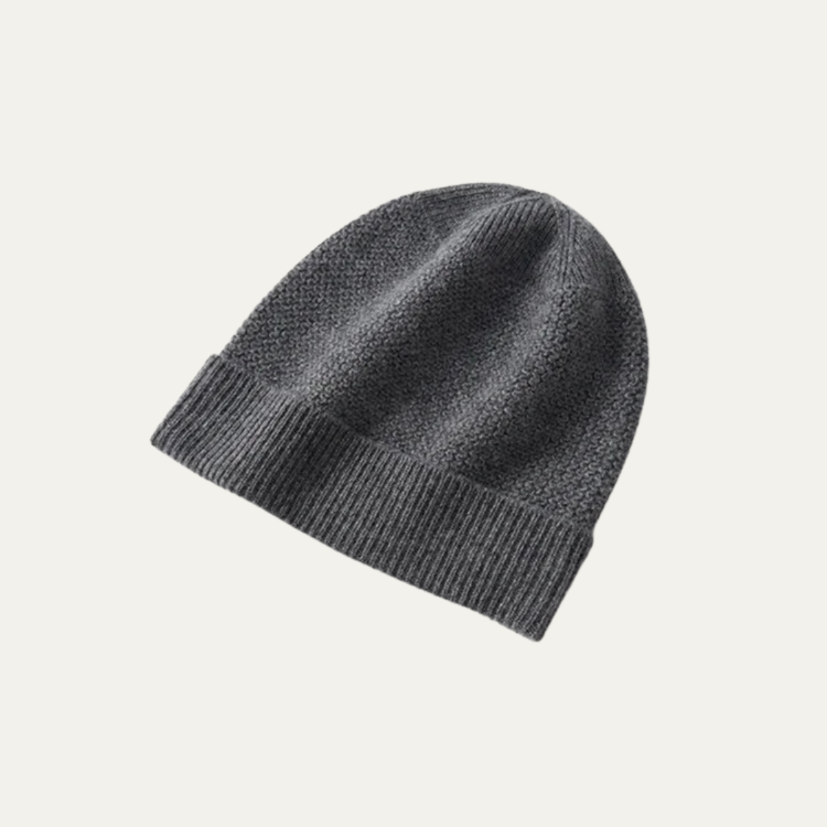 Soft Men's Cashmere Ribbed Winter Beanie Hat