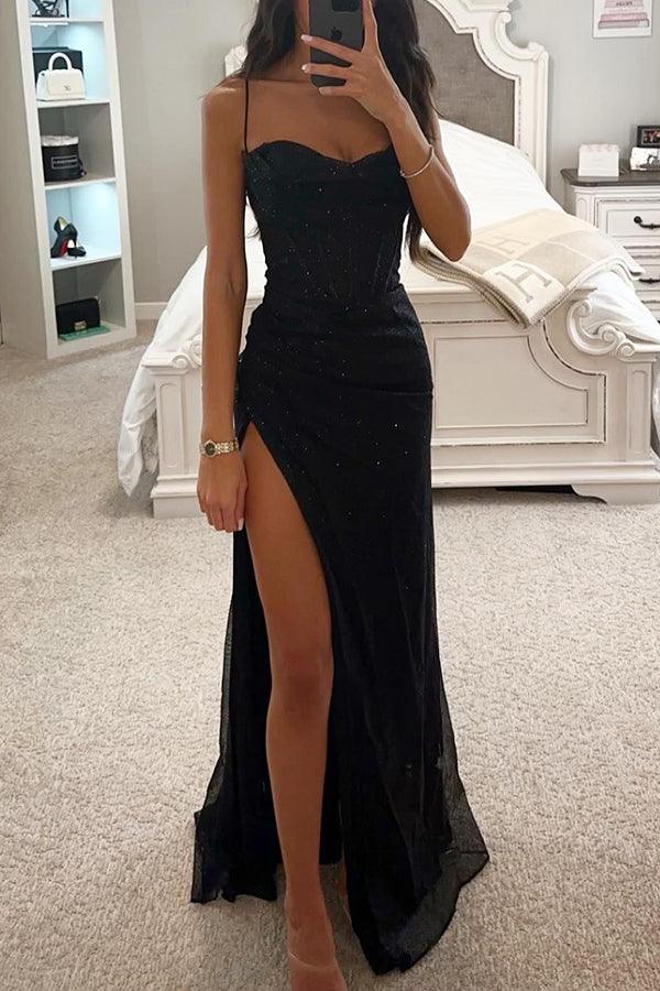 Women's Formal Bodycon Dress with Spaghetti Straps - Nocini
