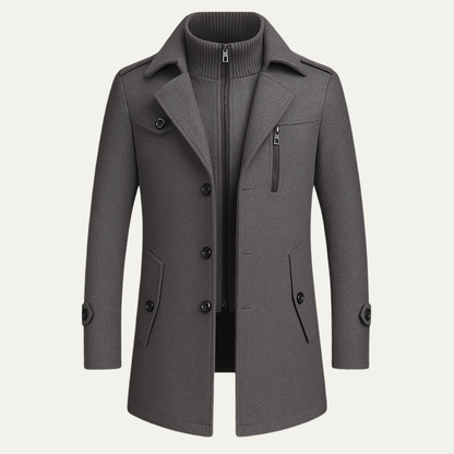 Classic Warm Wool Executive Long Coat