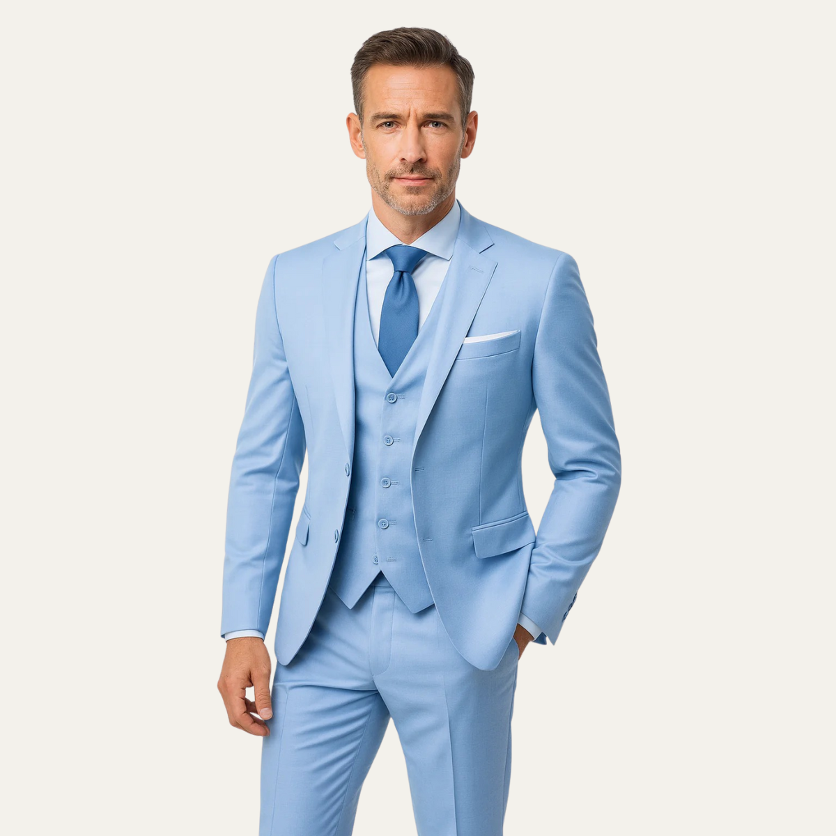 Classic Mens 3 Piece Suit - Jacket, Vest & Pants