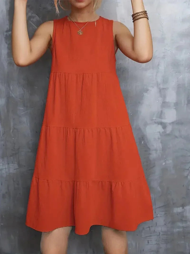 Summer Sleeveless Round Neck Dress