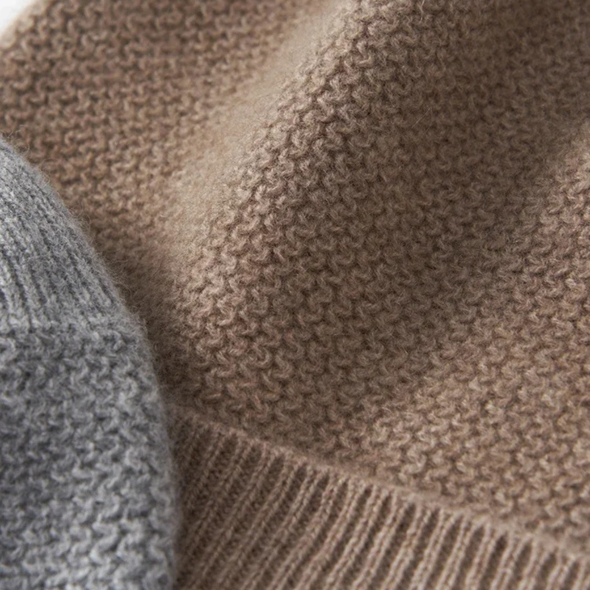 Soft Men's Cashmere Ribbed Winter Beanie Hat