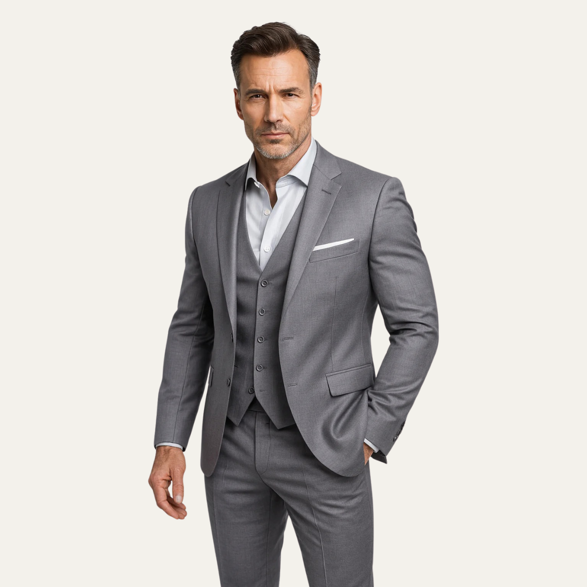 Classic Mens 3 Piece Suit - Jacket, Vest & Pants