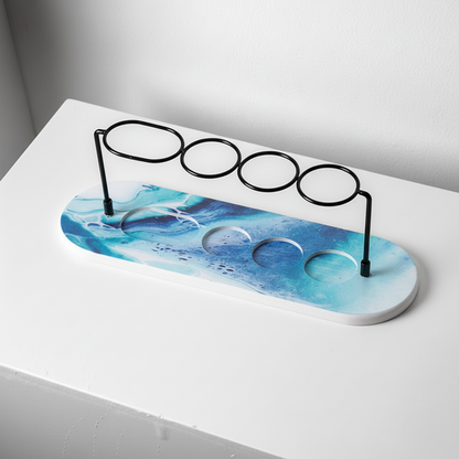 Sleek White Bathroom Toothbrush Stand