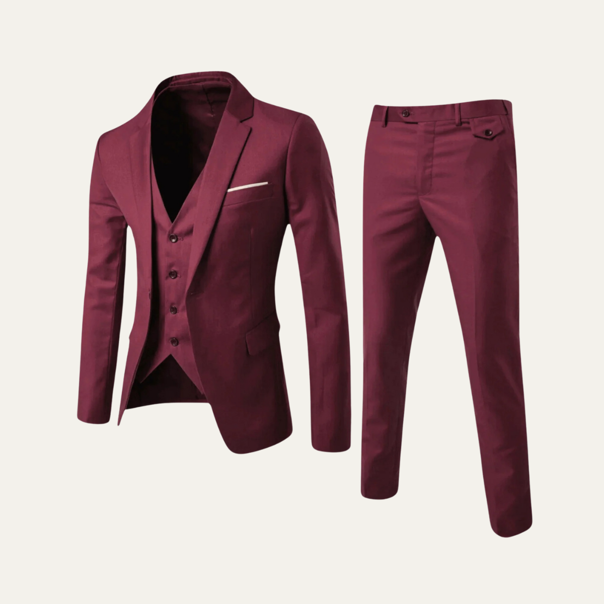 Classic Mens 3 Piece Suit - Jacket, Vest & Pants