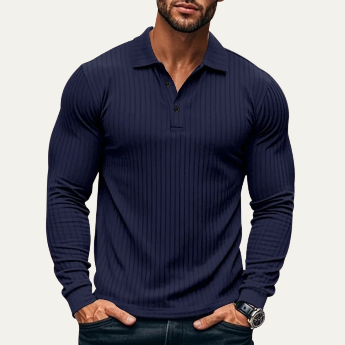 Classic Fit Men's Textured Polo Shirt