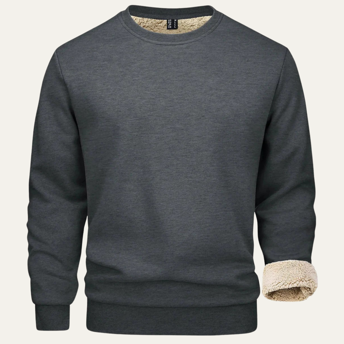 Warm Relaxed Fit Mens Fleece Lined Sweater - Nocini