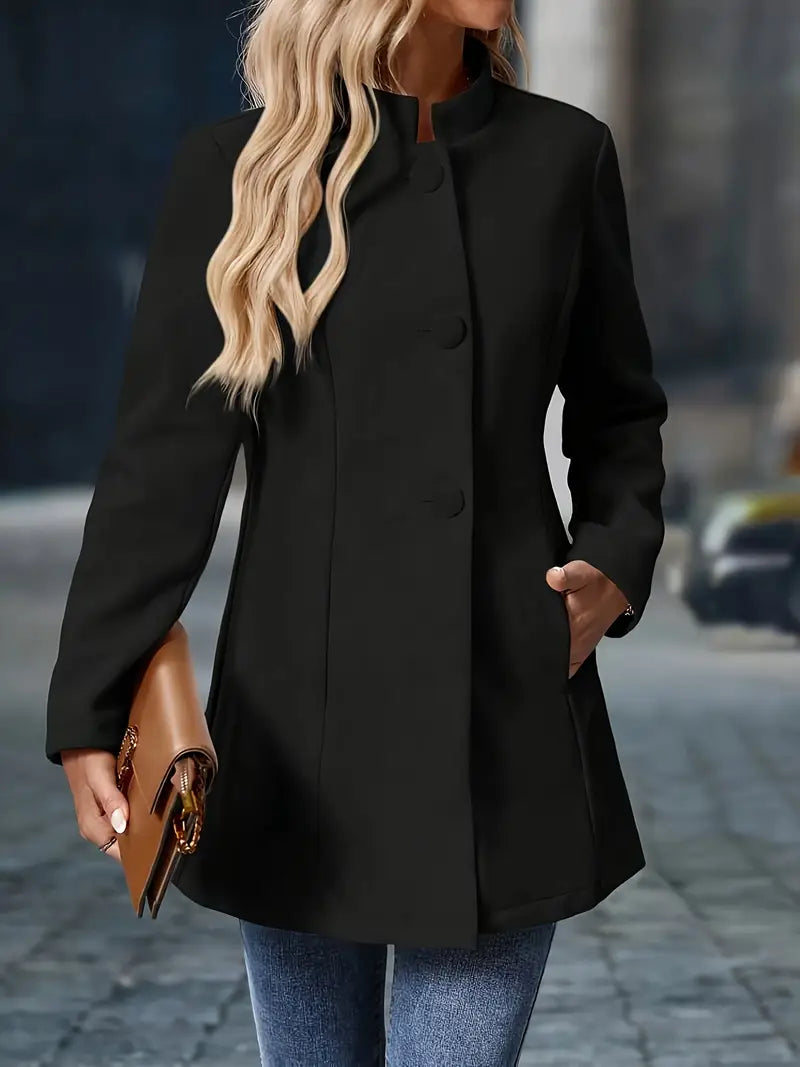 Ladies Warm Winter Parka with Fall Pattern