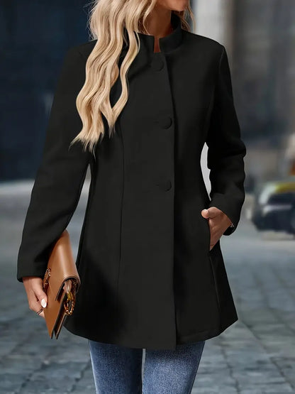Ladies Warm Winter Parka with Fall Pattern