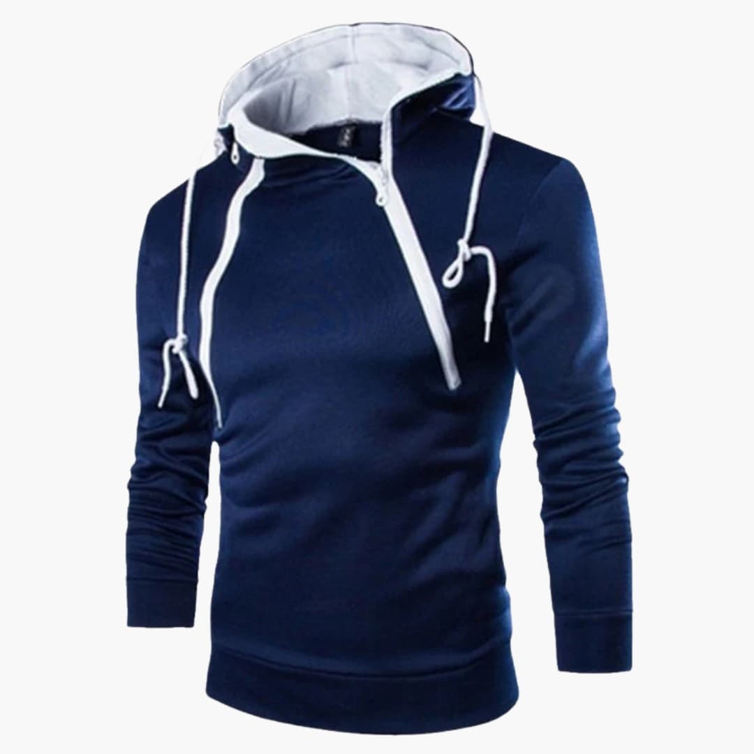 Men's Zip Up Adjustable Hooded Sweatshirt