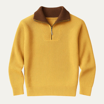 Warm Quarter Zip Mens sweater