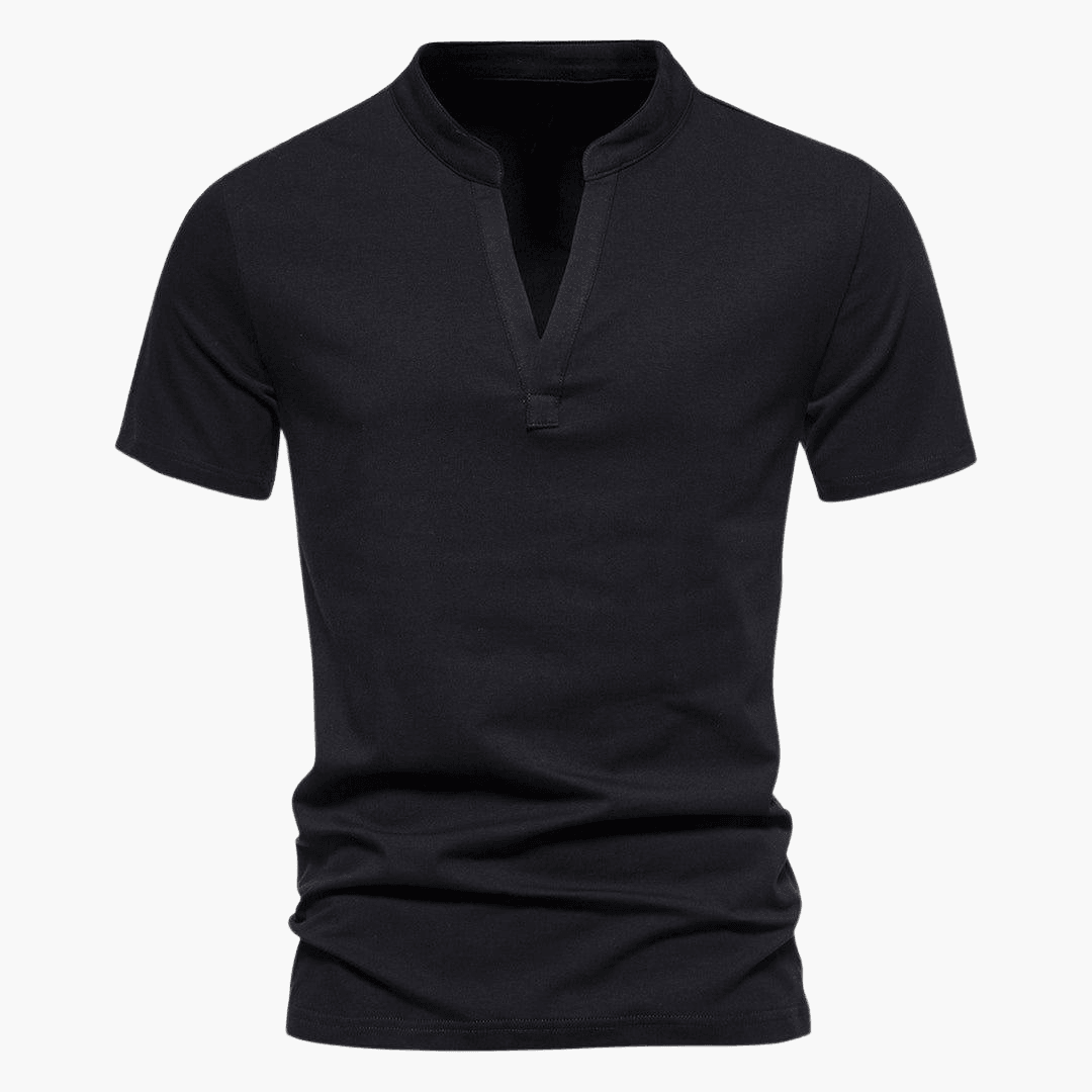 Comfortable V Neck Cotton Tee for Men
