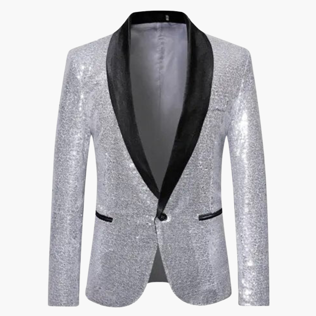 Luxury Glitter Tuxedo Coat for Men