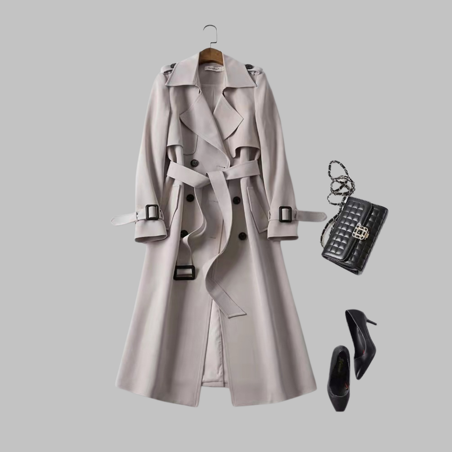 Tia - Chic Mid-Length Relaxed Fit Coat