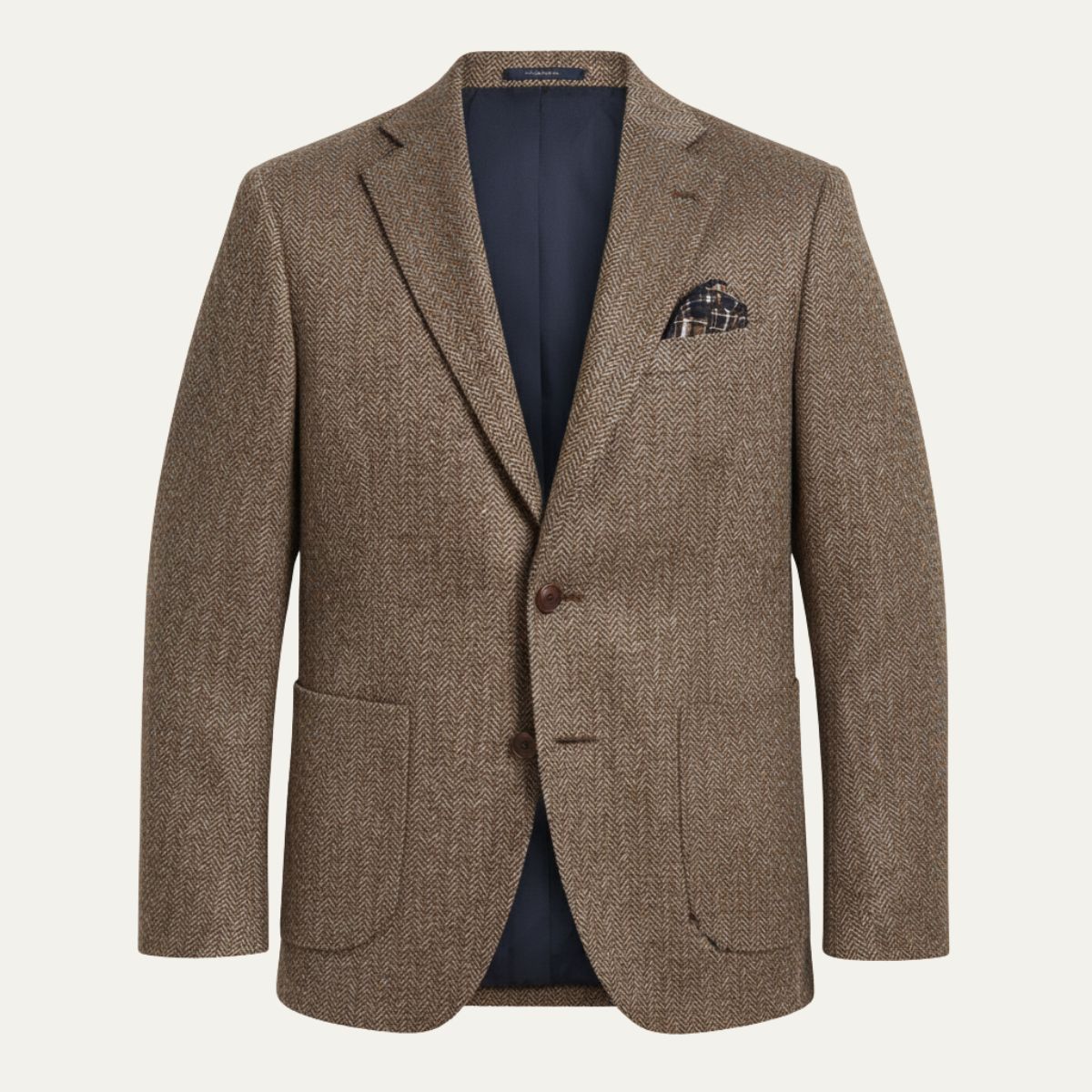 Classic Men's Tweed Business Blazer Jacket
