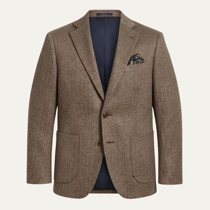 Classic Men's Tweed Business Blazer Jacket
