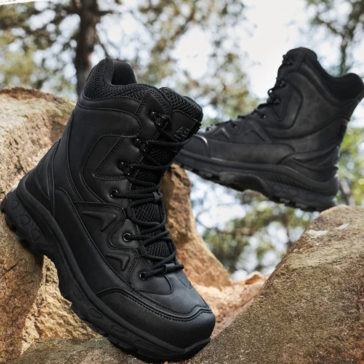 Rugged Outdoor Men's Insulated Waterproof Snow Boots