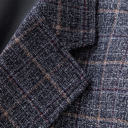 Classic Plaid Blazer For Men