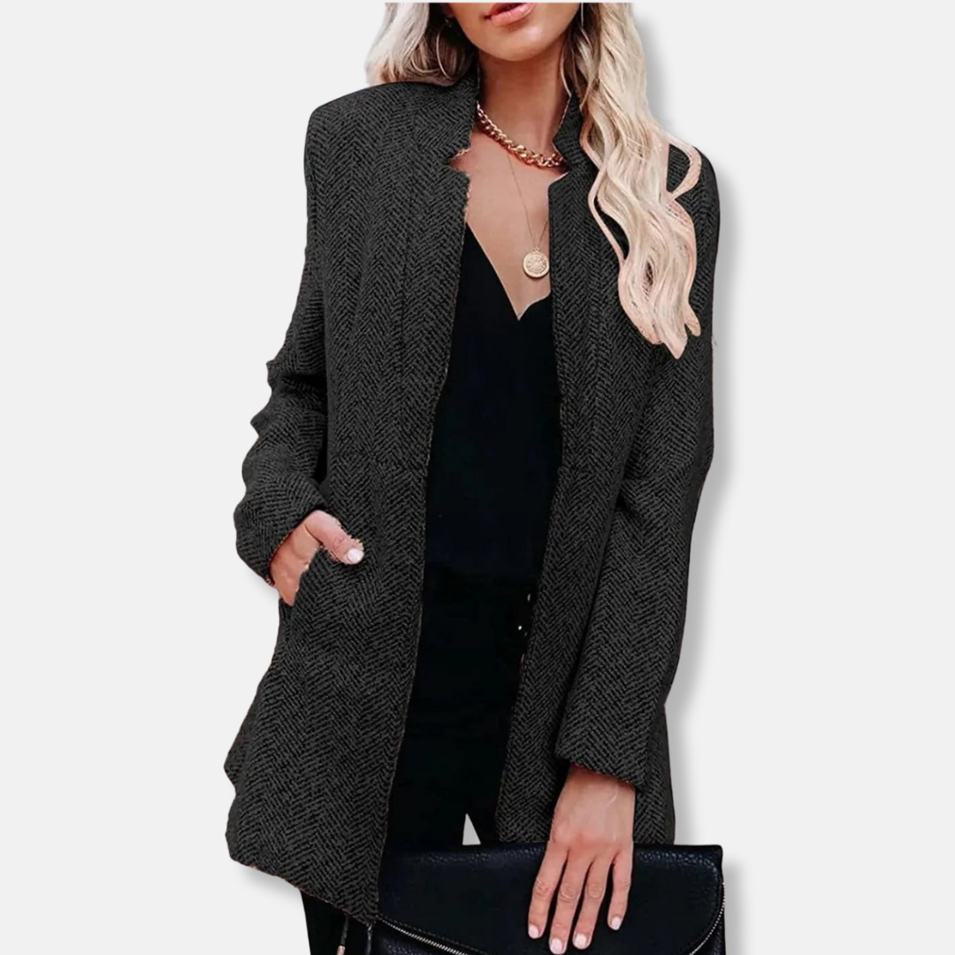 Slim Fit Herringbone Blazer Jacket