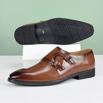 Classic Men's Genuine Leather Belt Strap Shoes