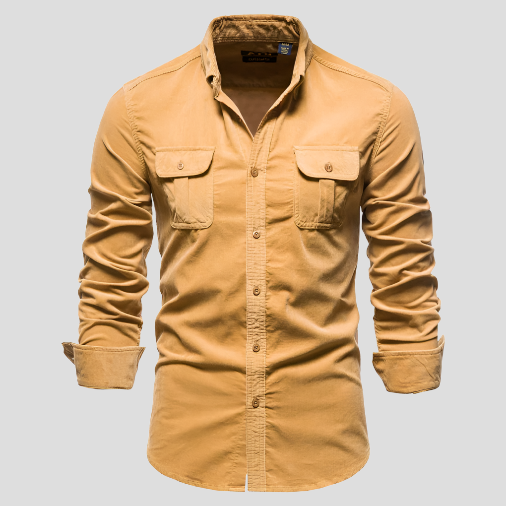Rugged Cotton Shirt for Men Classic Casual Style