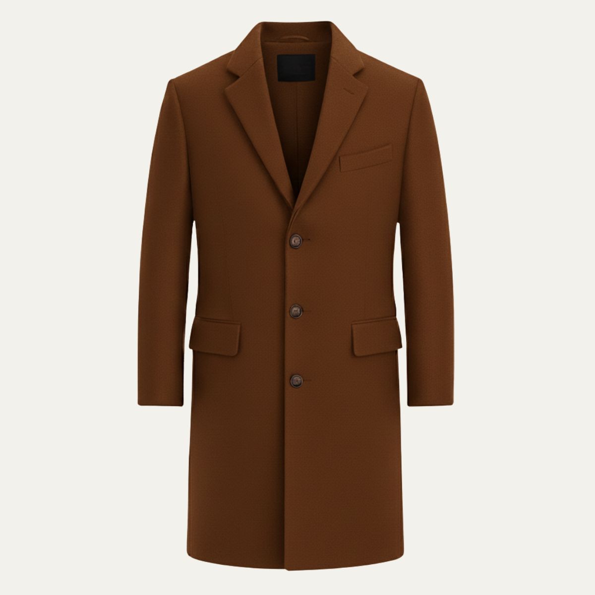 Stylish Men's Wool Blend Single Button Coat