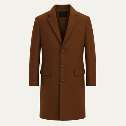 Stylish Men's Wool Blend Single Button Coat