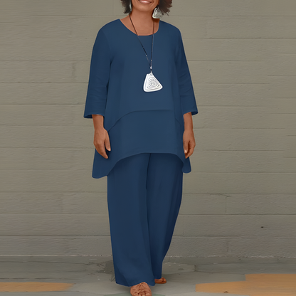 Elegant 2pc Linen Outfit for Ladies