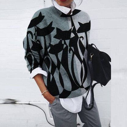 Casual Women's Long Sleeve Graphic Tee