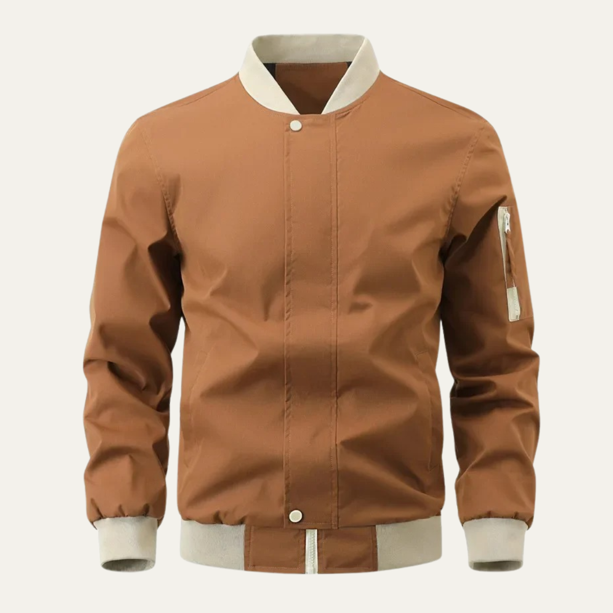 Relaxed Fit Men's Zipper Bomber Jacket - Nocini