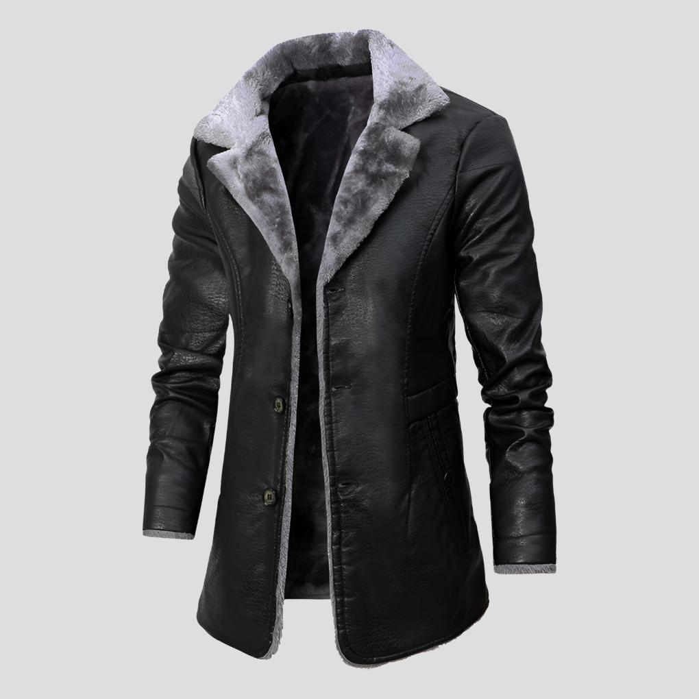 Warm Sheepskin Leather Jacket - Olytrend