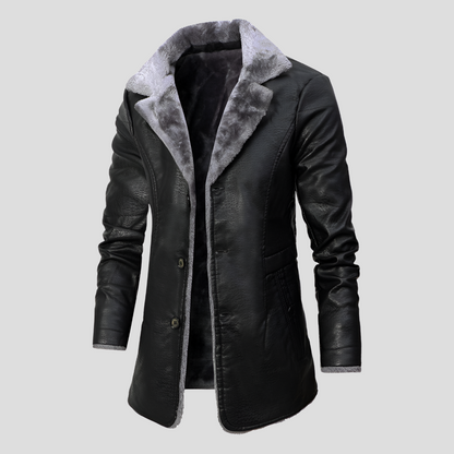 Warm Sheepskin Leather Jacket - Olytrend