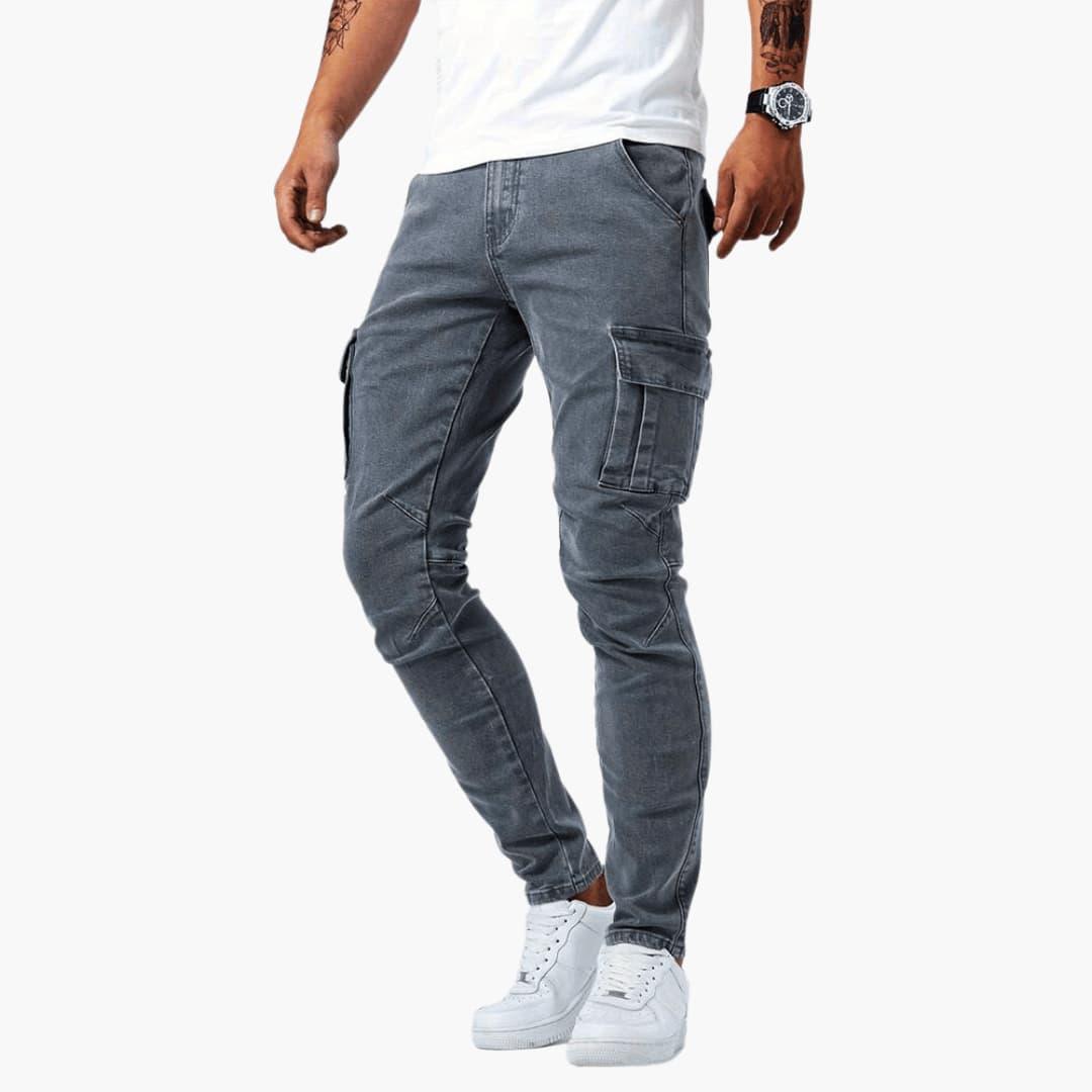 Comfortable Fit Cargo Pants with Elastic Waist