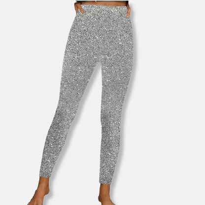 Shimmering High Waist Slim Leggings