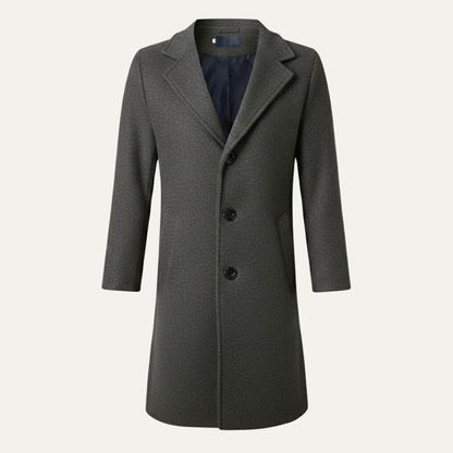 Classic Men's Double Breasted Wool Long Coat