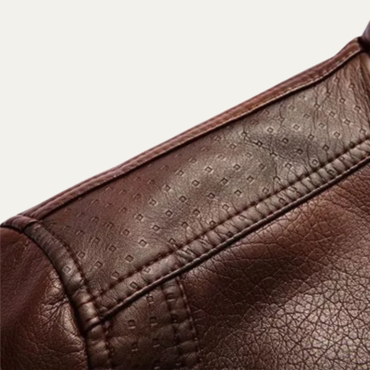 Classic Men's Leather Parka Coat with Thermal Fleece Lining