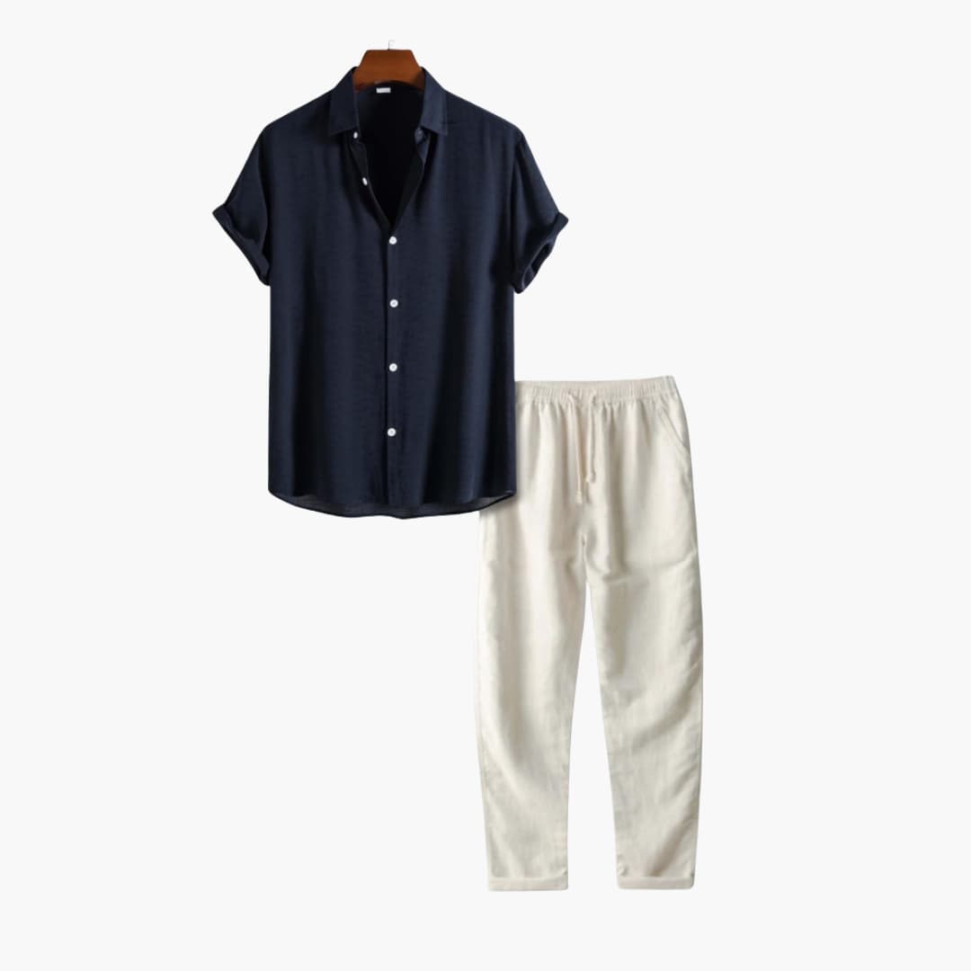 Lightweight Breathable Sleepwear Set for Men - Olytrend