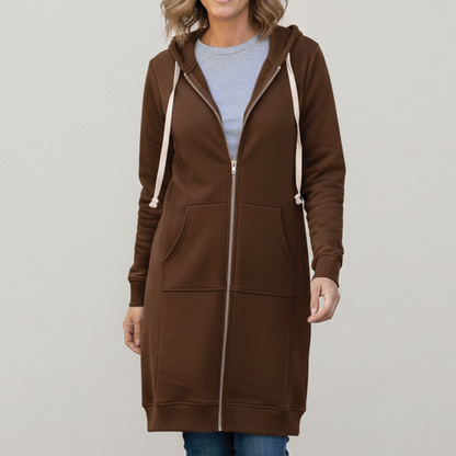 Women's Oversized Zip Up Hooded Jacket