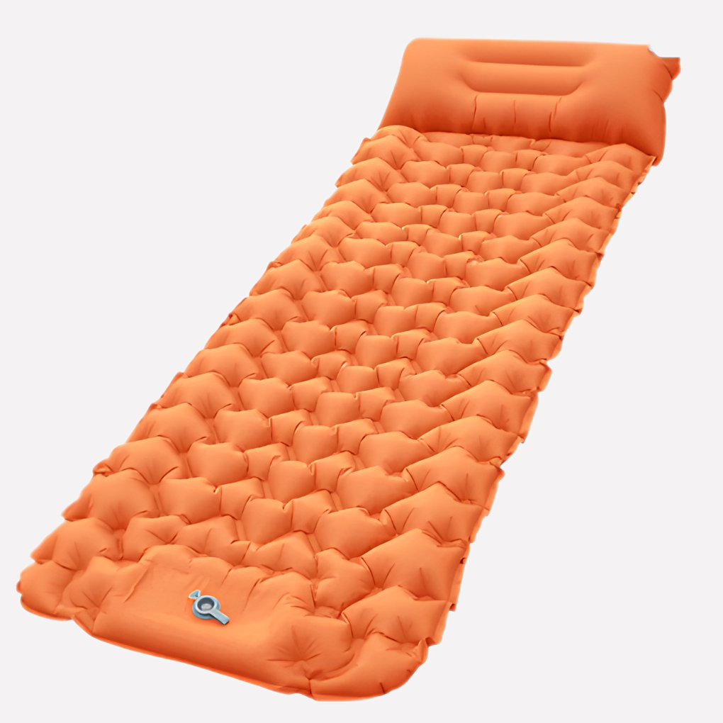 Portable Air Sleeping Pad with Built-In Pump