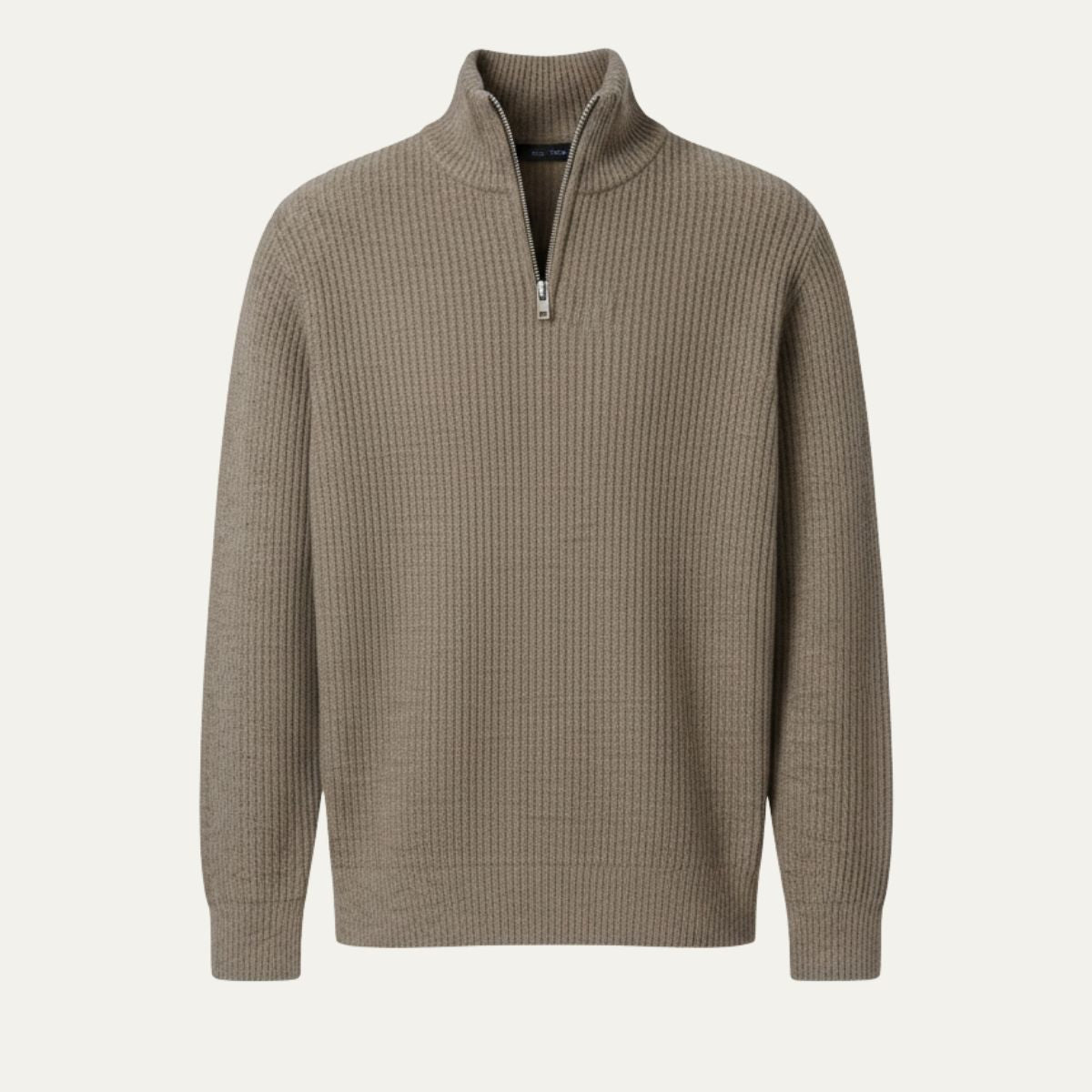 Classic Men's Quarter Zip Knitted Casual Sweater