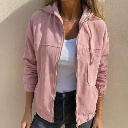 Classic Textured Hoodie Coat