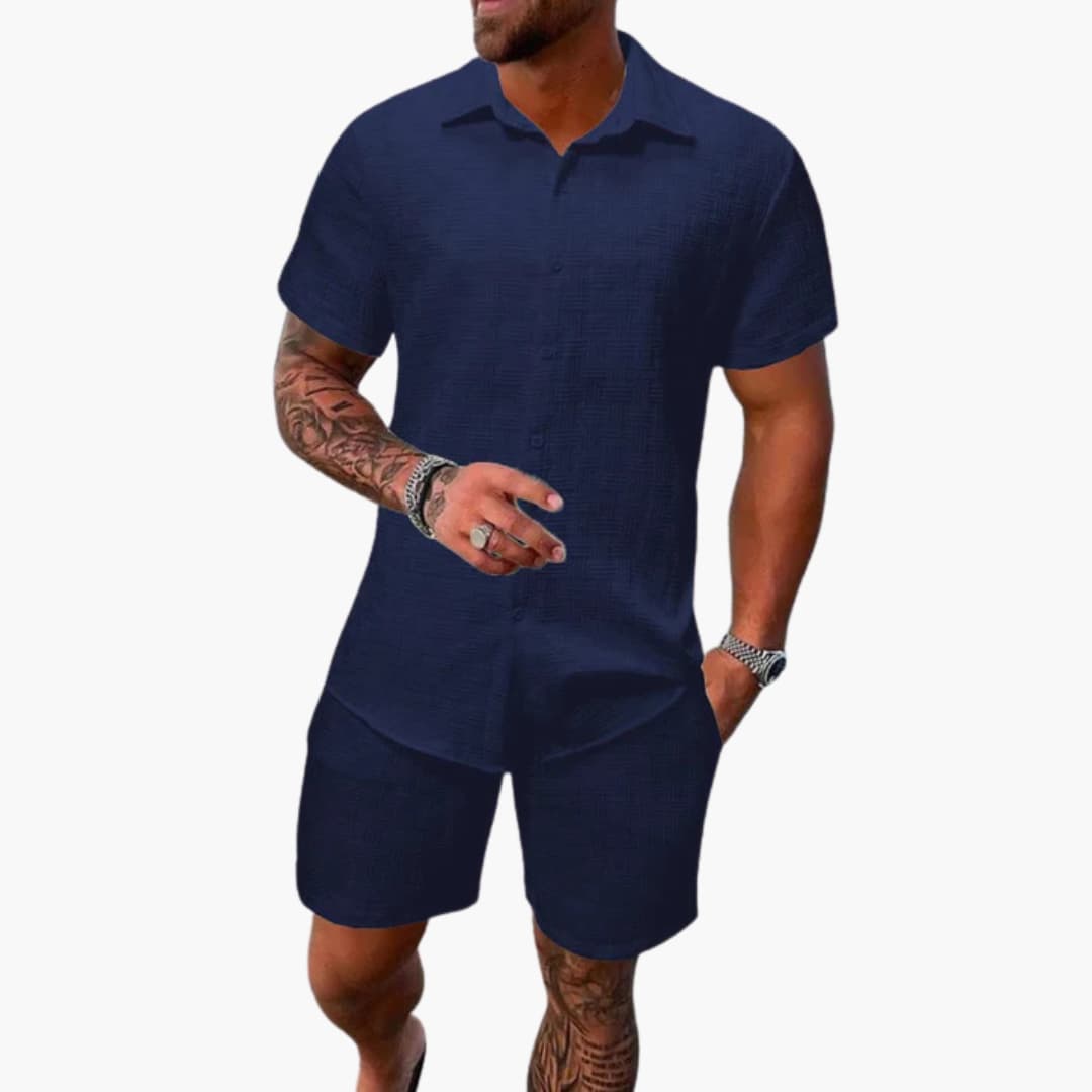 Soft Cotton Mens 2 Piece Suit Set