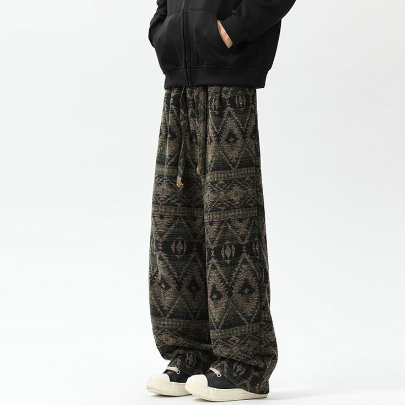 Casual Aztec Wide Leg Jogger Pants