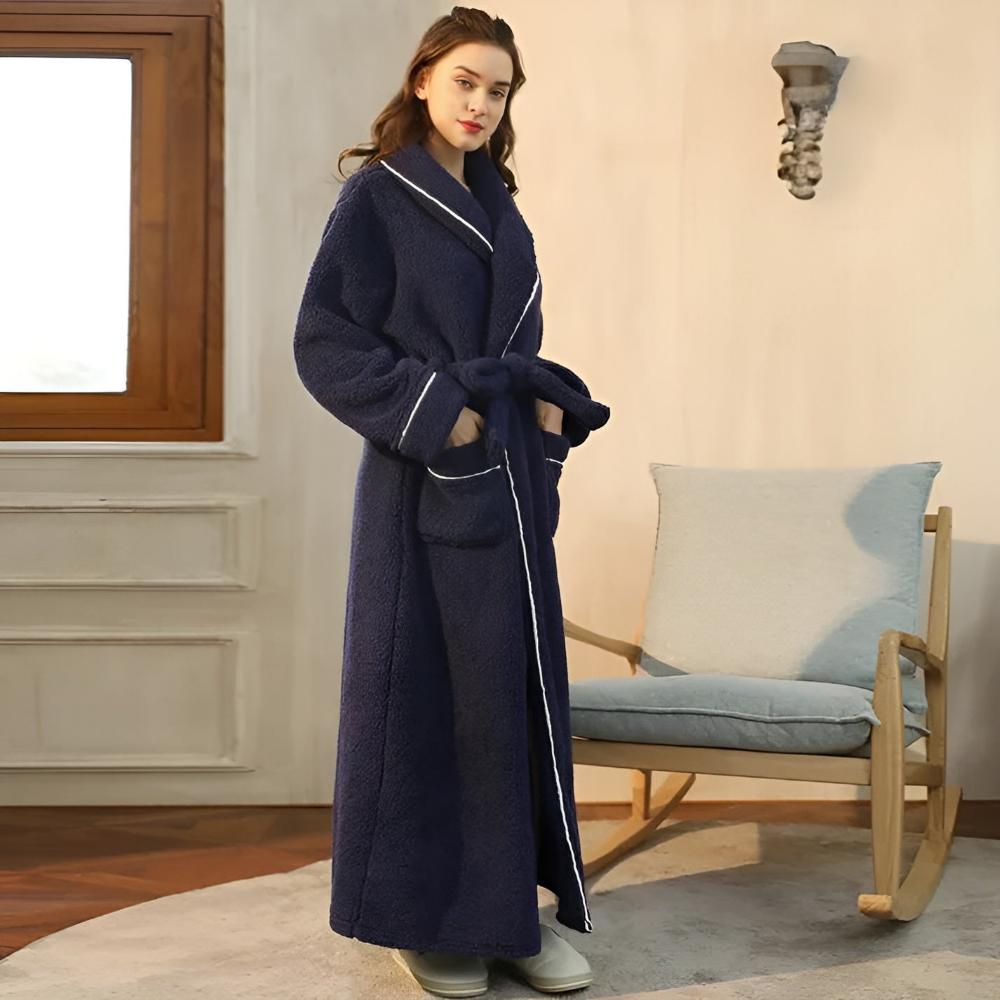 Soft Fuzzy Hooded Spa Bath Robe - Nocini