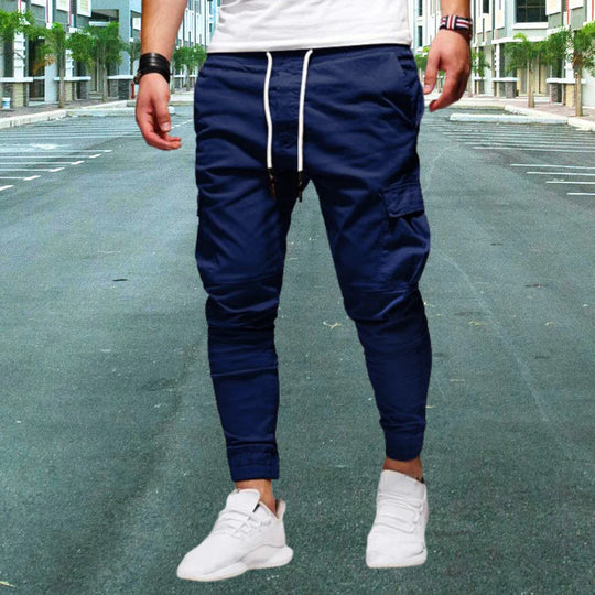 Relaxed Fit Cargo Pants with Zip Pockets