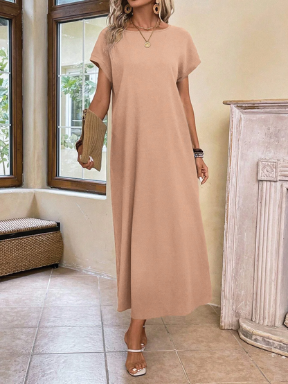 Relaxed Fit Bell Sleeve Tunic Dress - Nocini