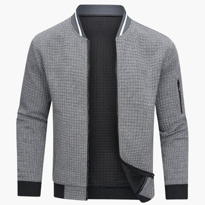 Men's Zip Up Ribbed Sweater