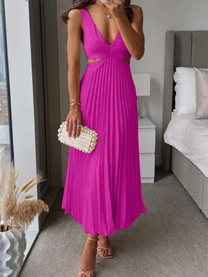 Chic Summer Dress with Open Back