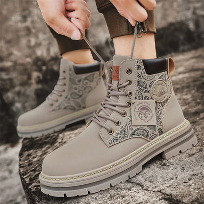 Waterproof Leather Men's Boots Comfortable Lace Up