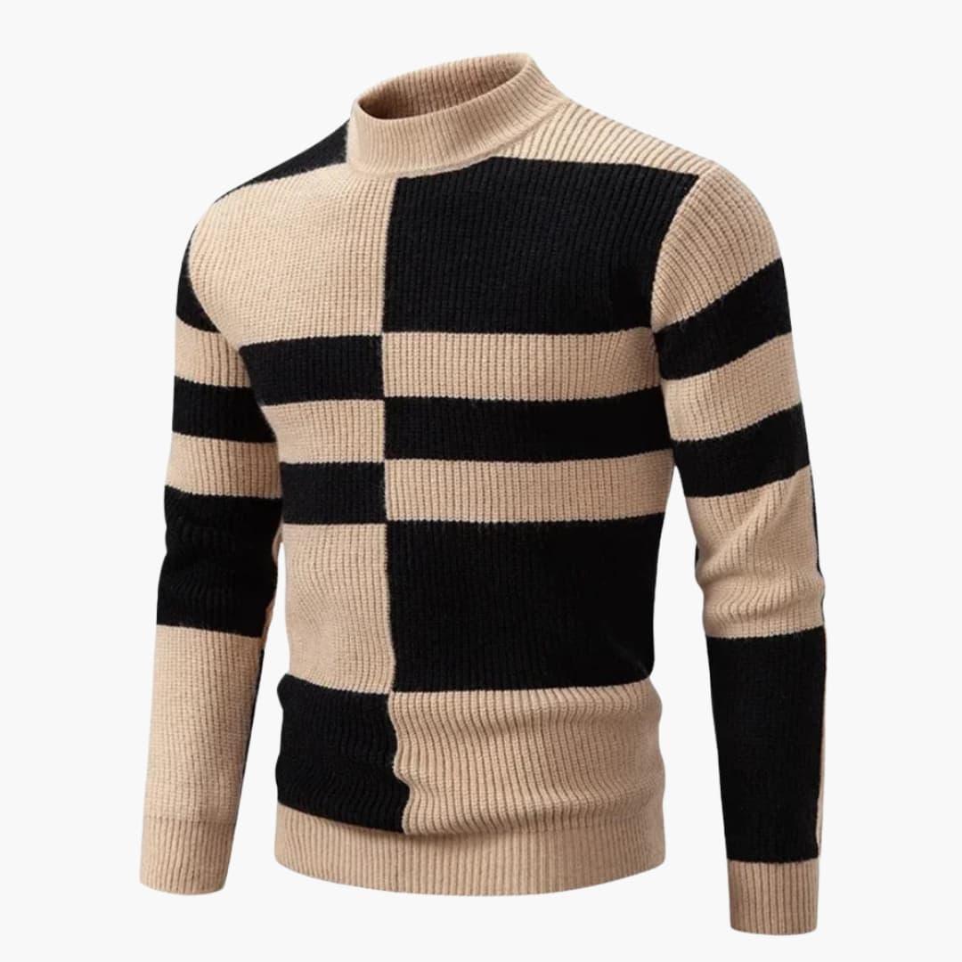 Classic Crew Neck Colorblock Sweater